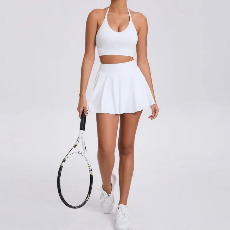 Two-Piece Set Skirt & Crop Bra