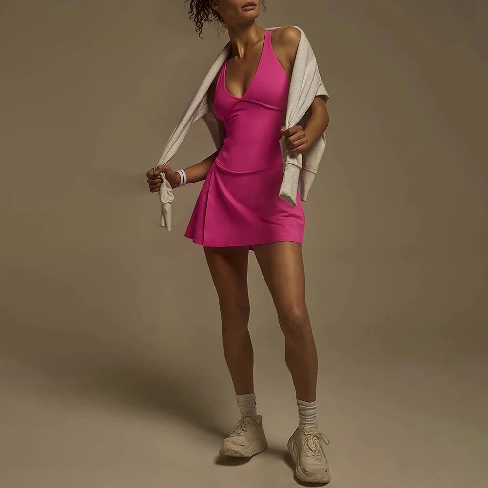 V-Neck Sporty Chic Dress