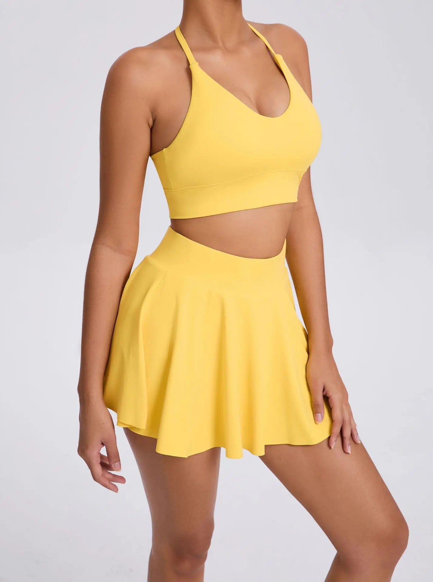 Two-Piece Set Skirt & Crop Bra
