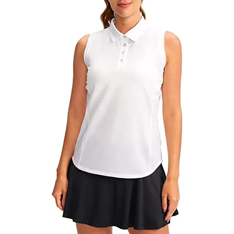 Womens Button Up Golf Polo