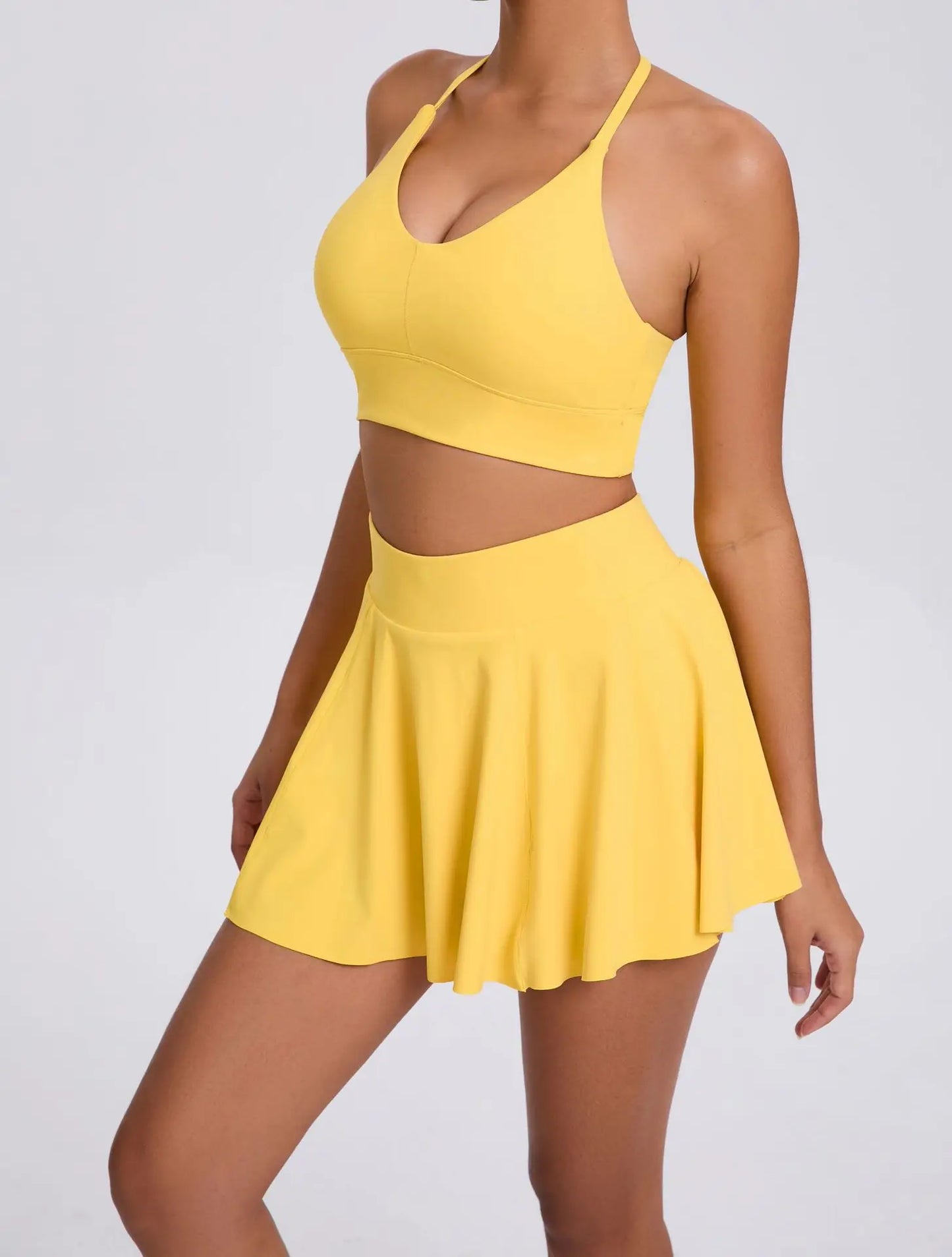 Two-Piece Set Skirt & Crop Bra