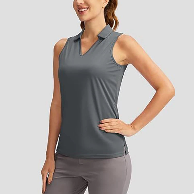 Classic Womens Sleeveless Golf Polo