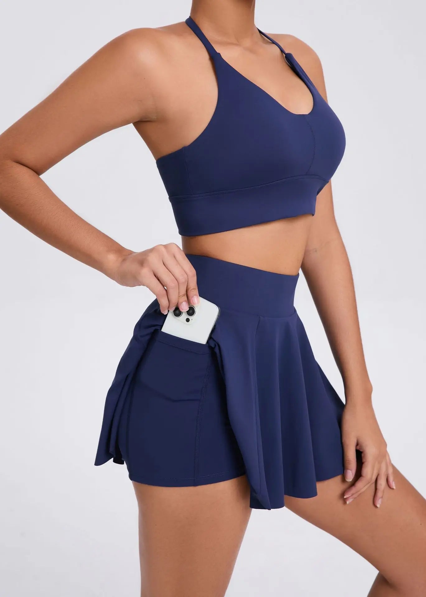 Two-Piece Set Skirt & Crop Bra
