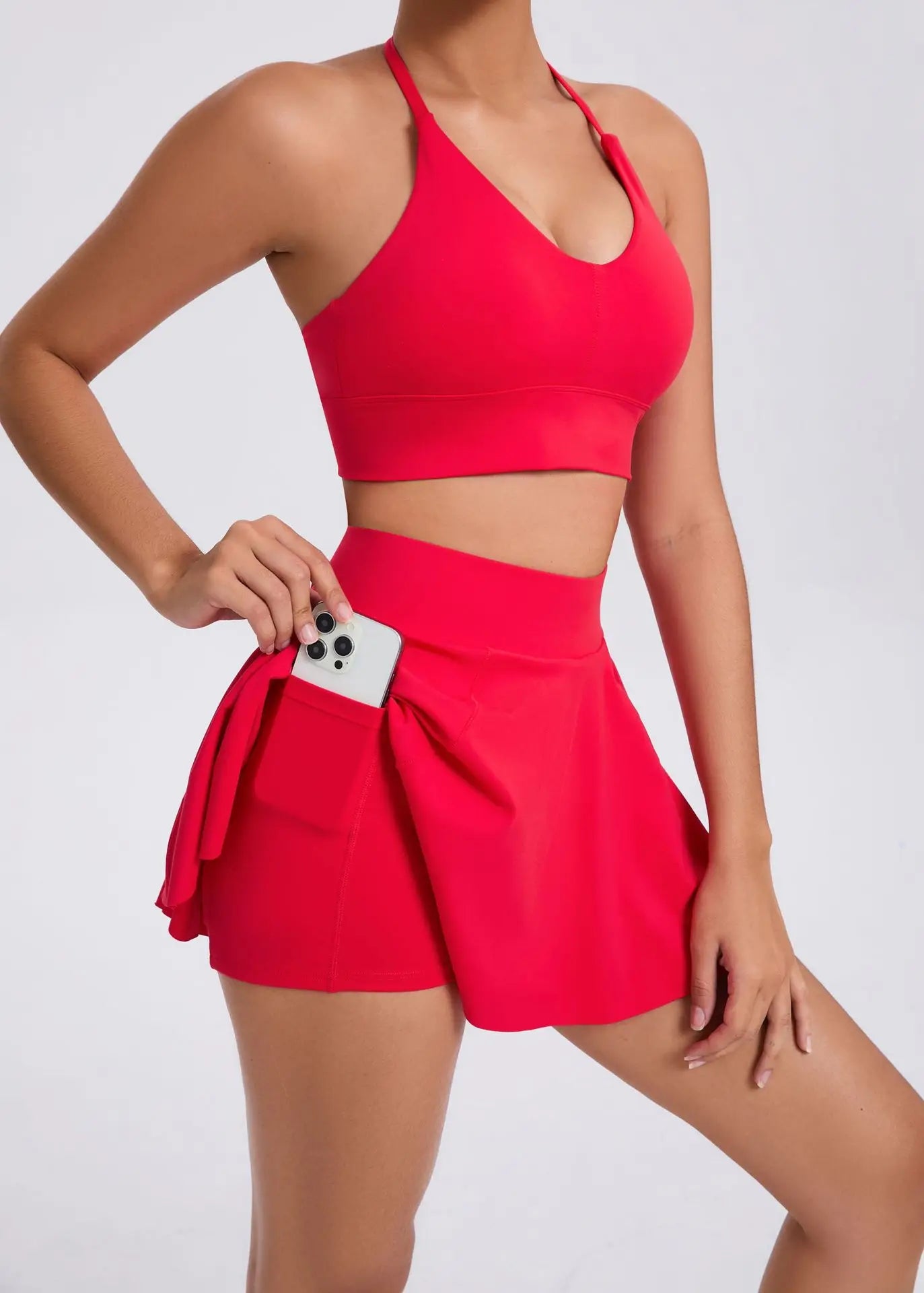 Two-Piece Set Skirt & Crop Bra