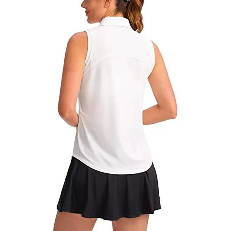 Womens Button Up Golf Polo