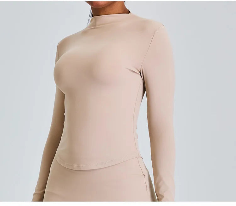 Long Sleeved High Collar Skirt and Top Set