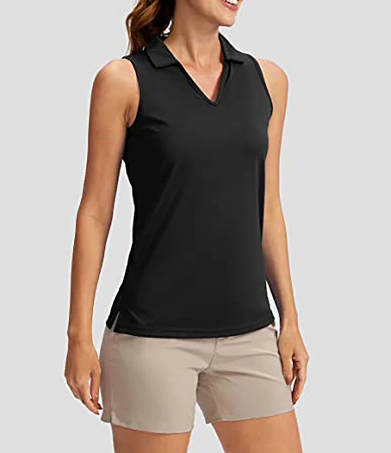 Classic Womens Sleeveless Golf Polo
