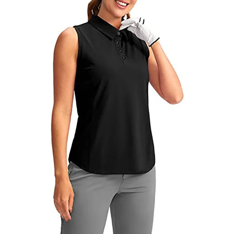 Womens Button Up Golf Polo