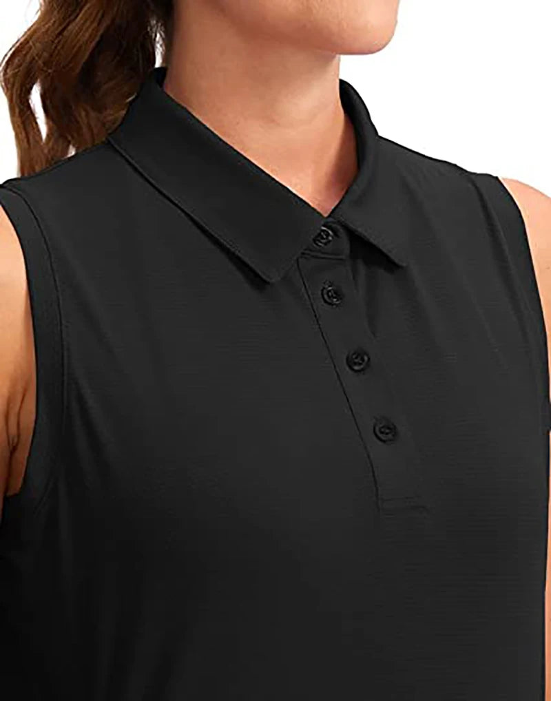 Womens Button Up Golf Polo