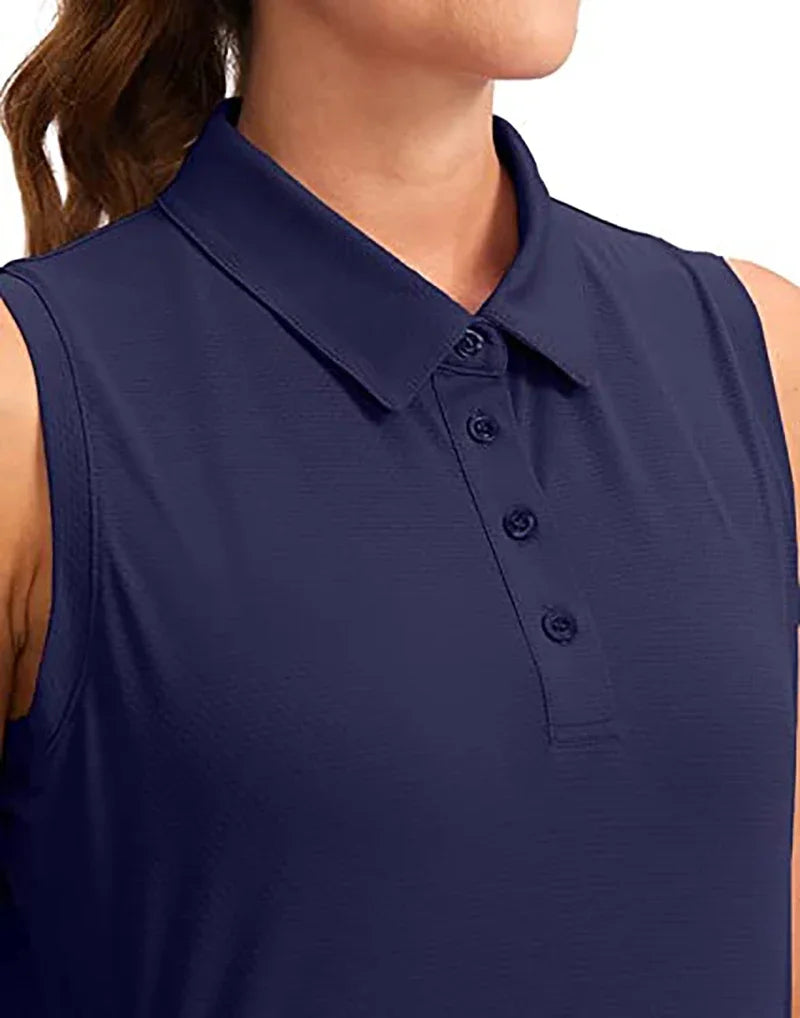 Womens Button Up Golf Polo
