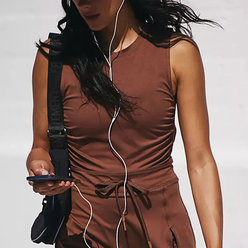 Sleeveless Backless Sports Dress