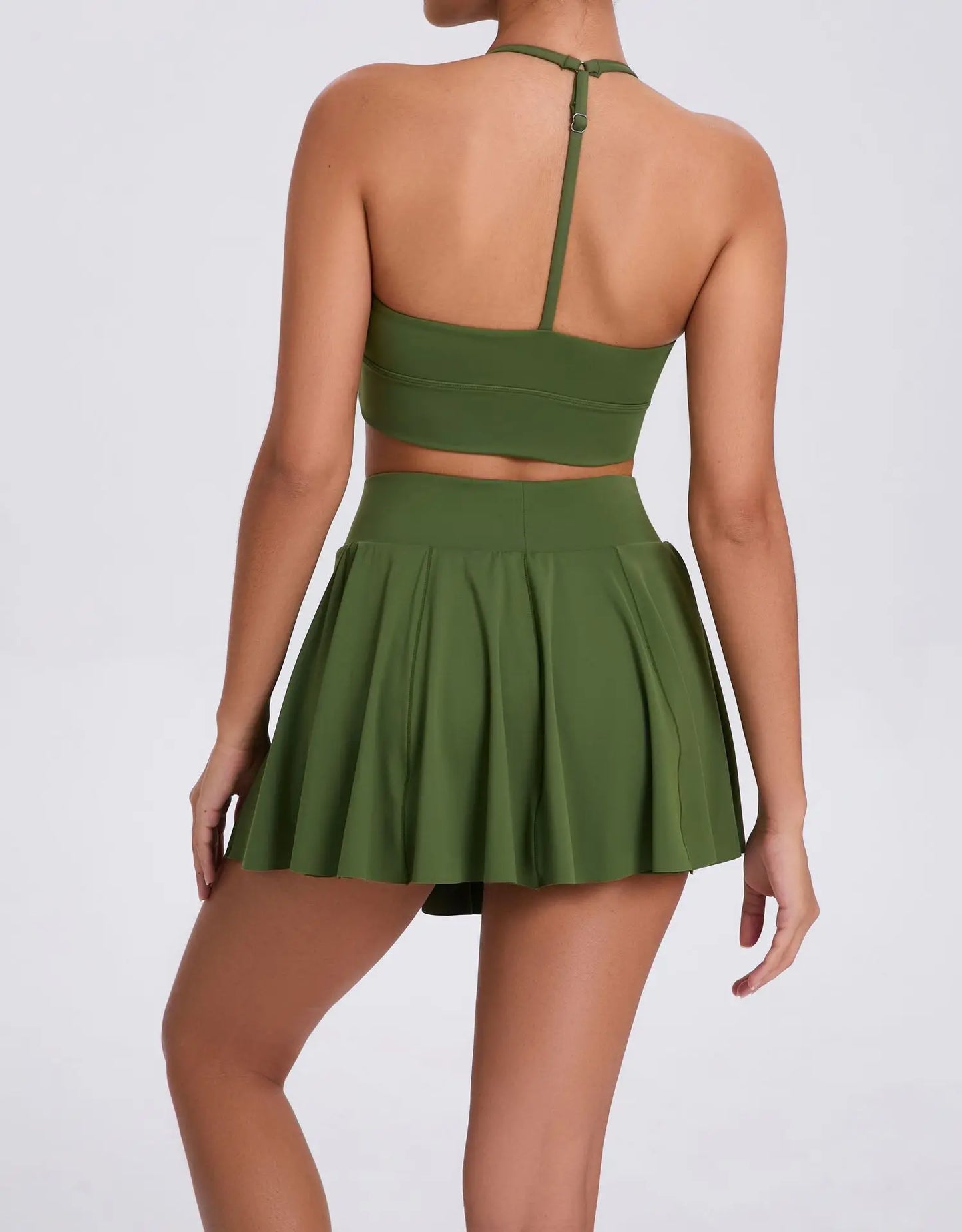 Two-Piece Set Skirt & Crop Bra