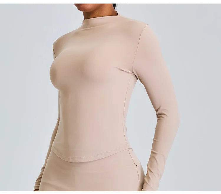 Long Sleeved High Collar Skirt and Top Set