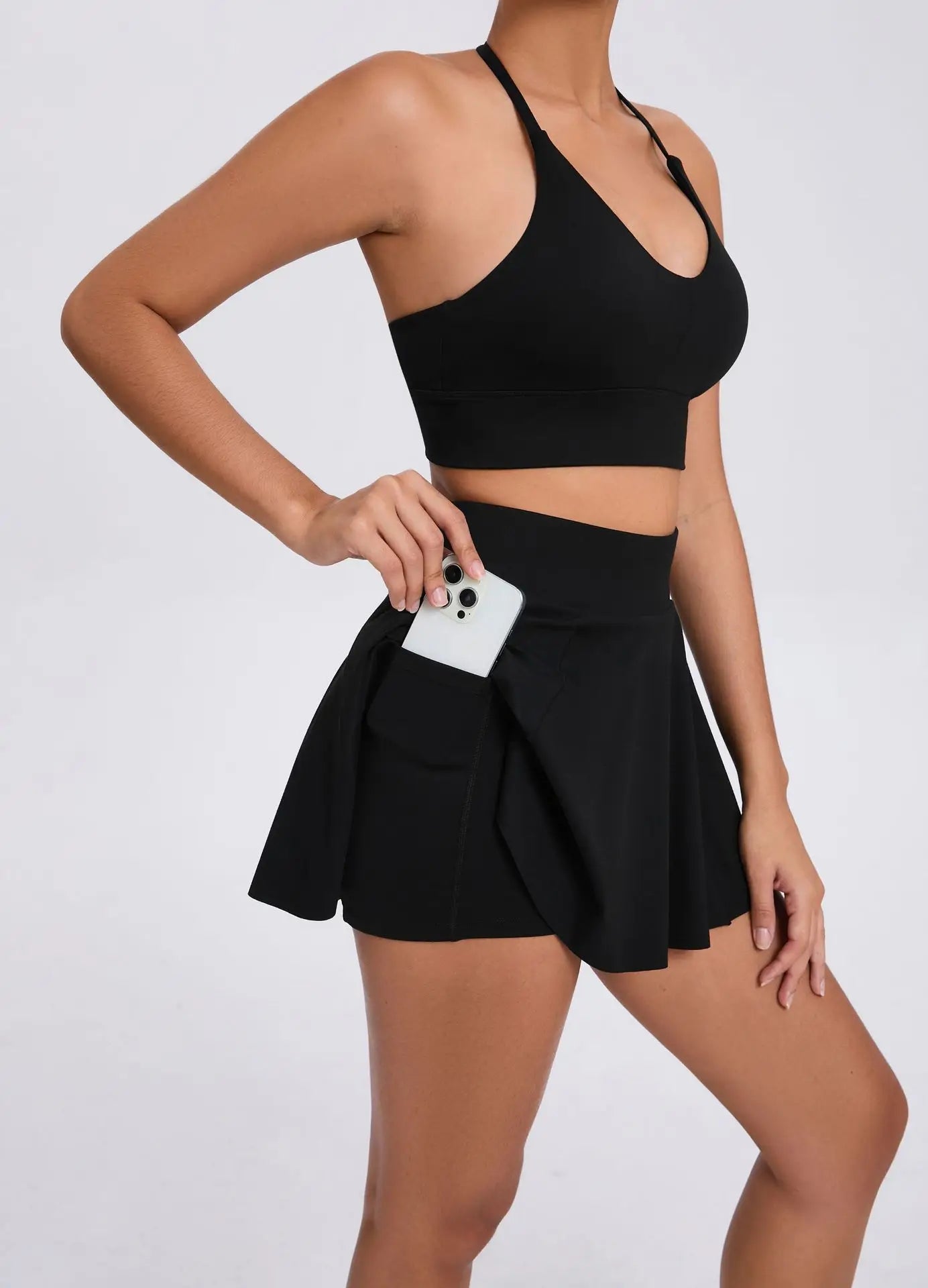 Two-Piece Set Skirt & Crop Bra