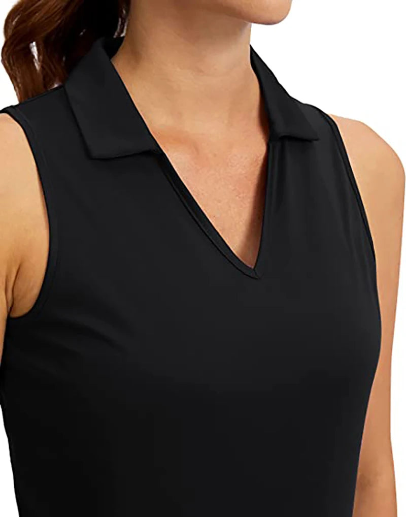 Classic Womens Sleeveless Golf Polo