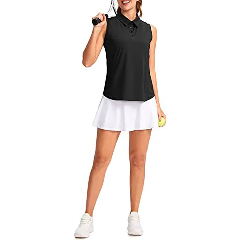 Womens Button Up Golf Polo