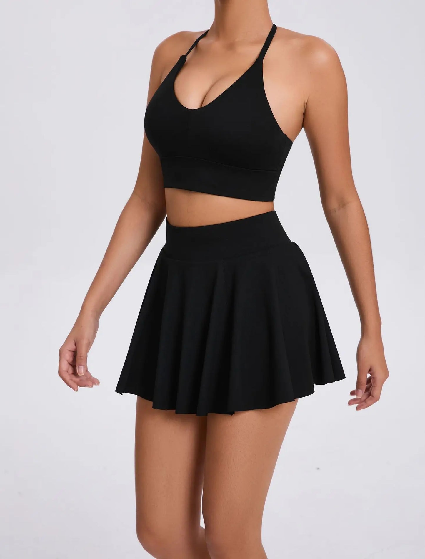 Two-Piece Set Skirt & Crop Bra