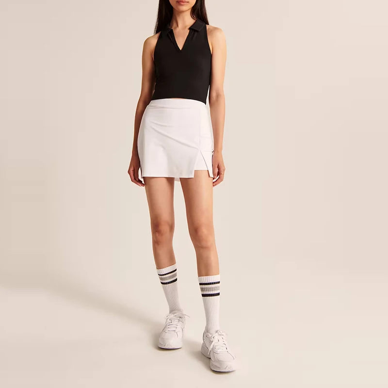 Cropped Collared Golf Top