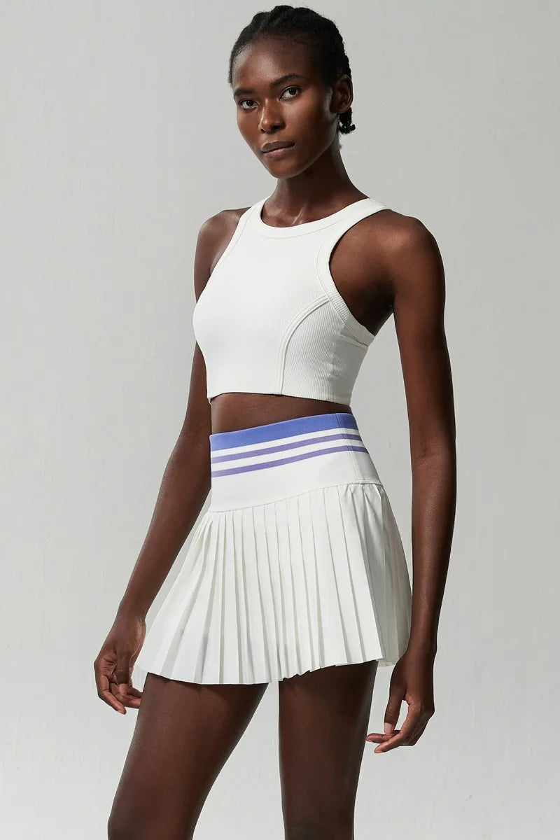 Matching Athletic Skirt and Top Sport Set