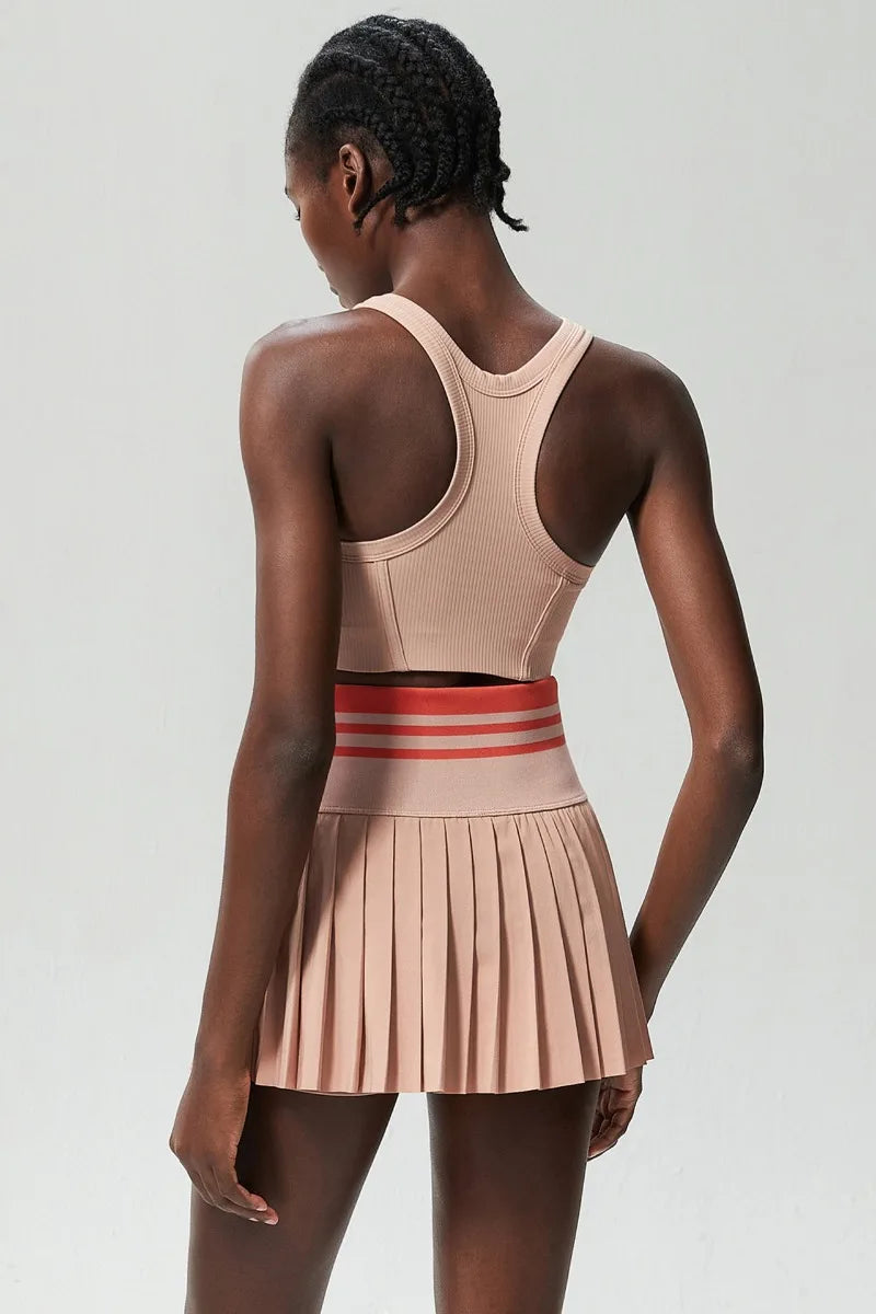Matching Athletic Skirt and Top Sport Set