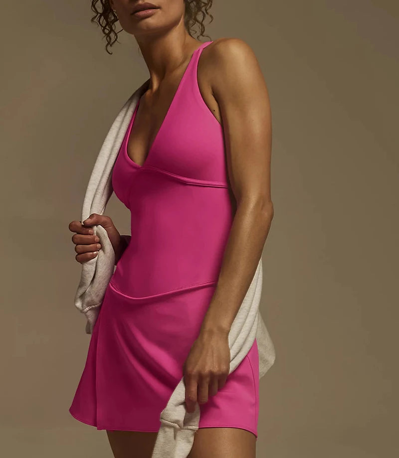 V-Neck Sporty Chic Dress