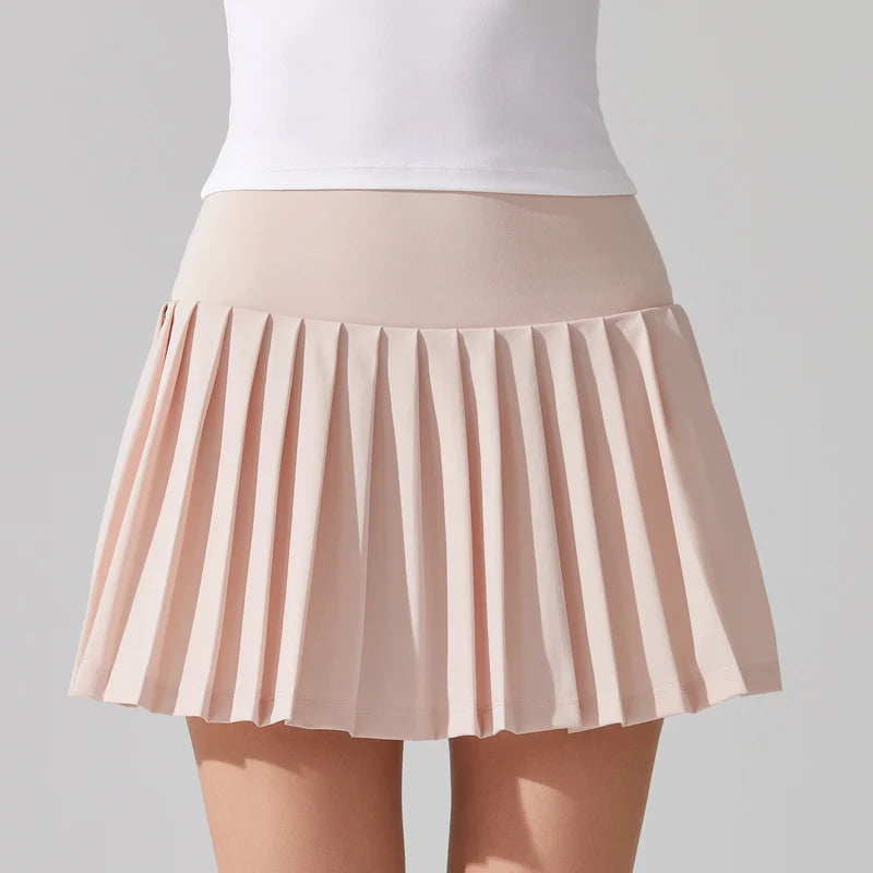High Waisted Pleated Skort