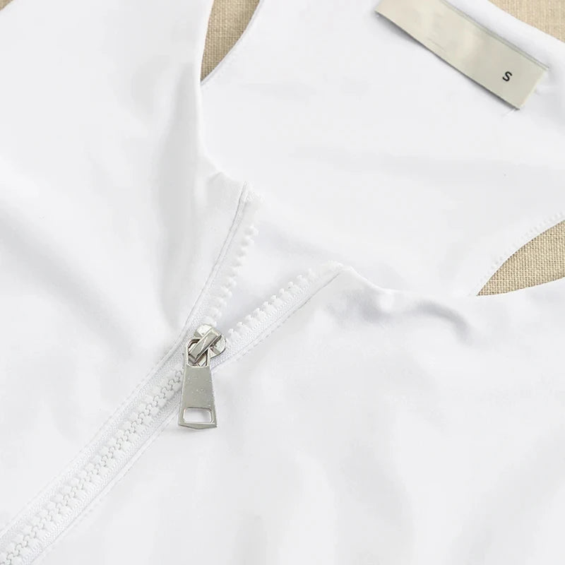 Challengers Quarter Zip Racerback Pleated Dress
