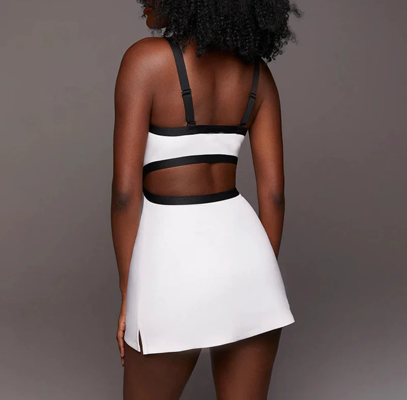 Fitted Sport Tennis Dress with Built-In Bra