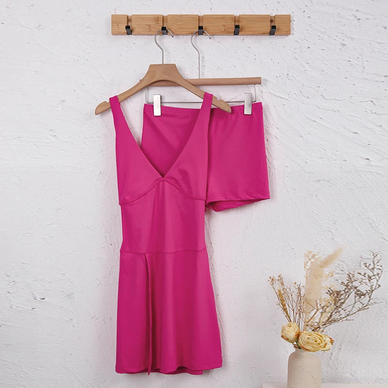 V-Neck Sporty Chic Dress