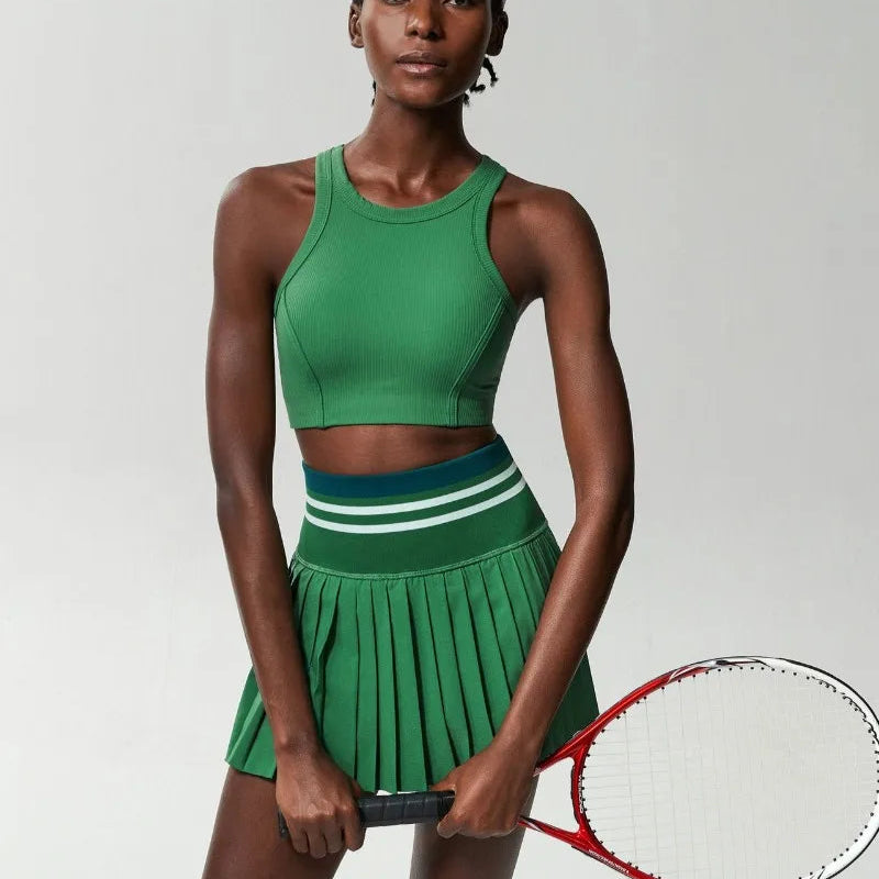 Matching Athletic Skirt and Top Sport Set