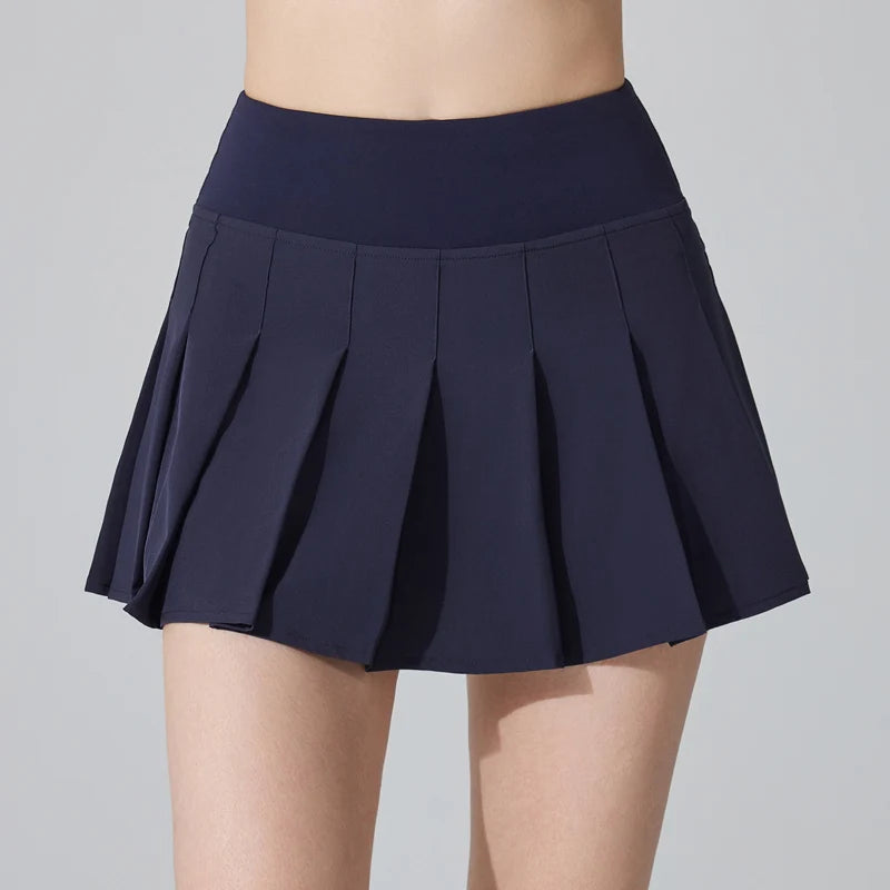 High Waisted Pleated Tennis Skort