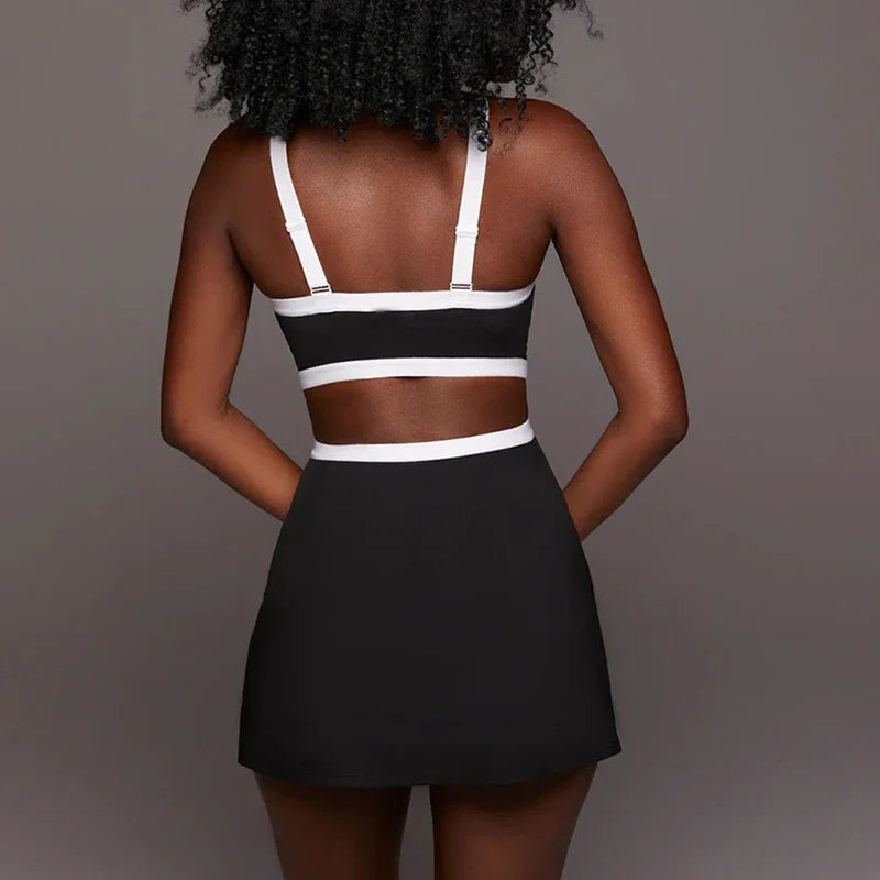 Fitted Sport Tennis Dress with Built-In Bra