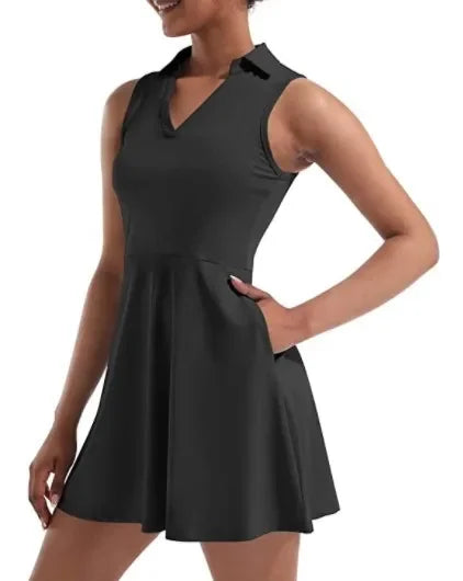 Classic Collared Golf Dress Sleeveless