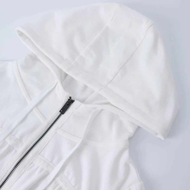Half-Zip Long Sleeve Hoodie Dress